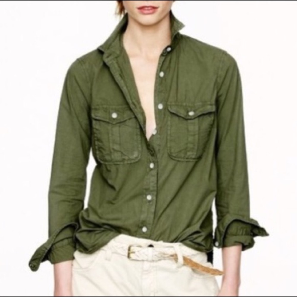 J. Crew boy fit 100% cotton utility shirt
